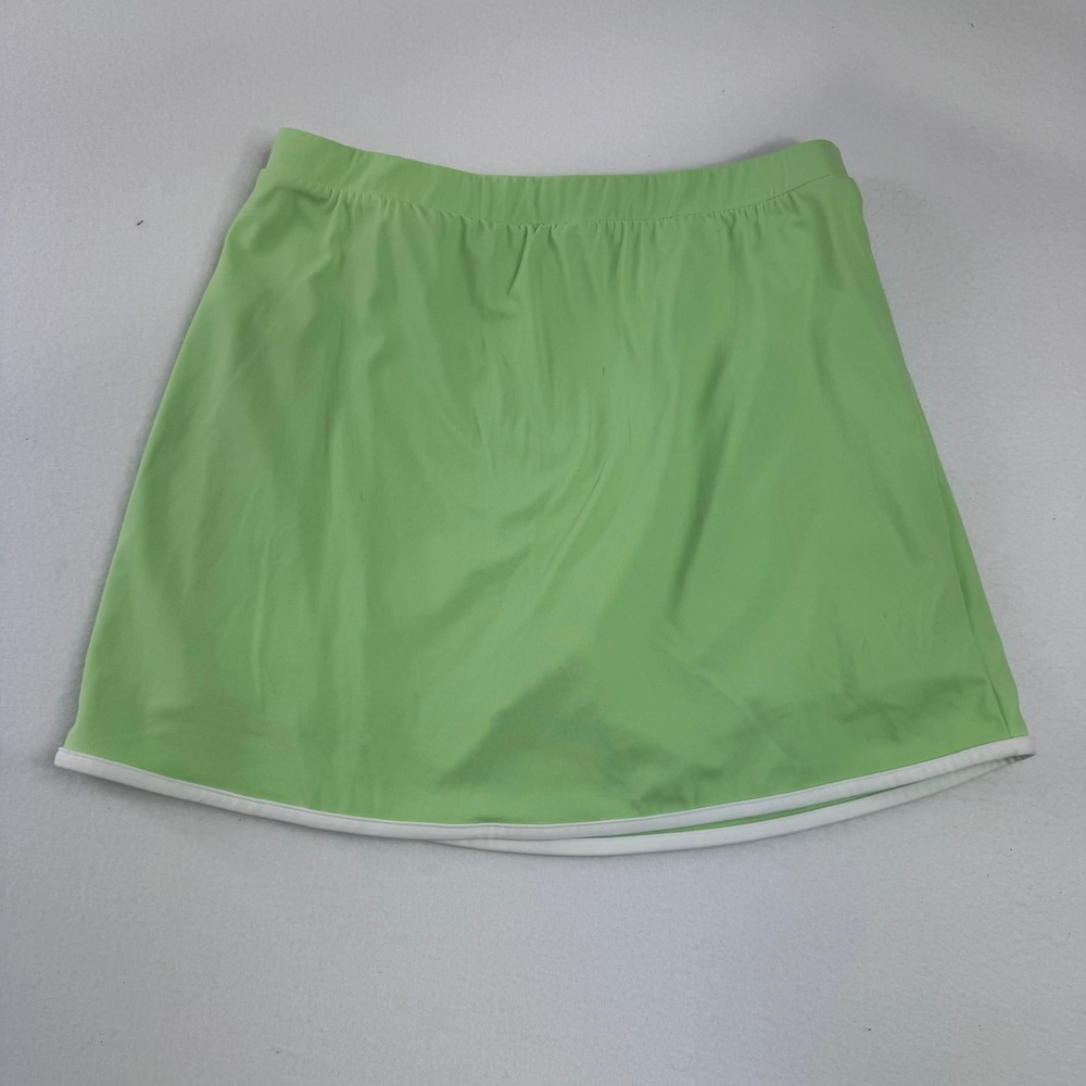 Zella Recess Lime Green Tennis Skort White Trim XL 14/16 Athletic Golf Skirt - Picture 5 of 6